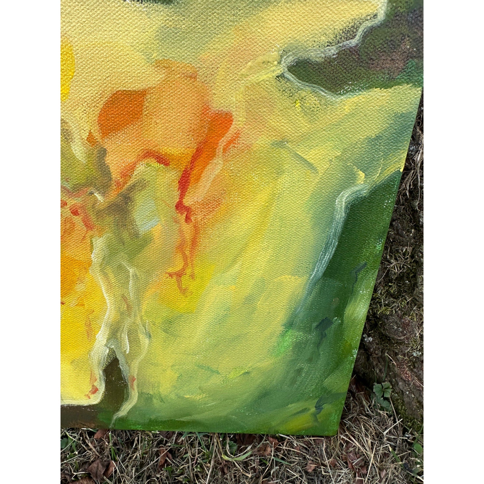 Applauding the Sun, Part III, Oil on Gallery-wrapped Canvas 2X12 inches