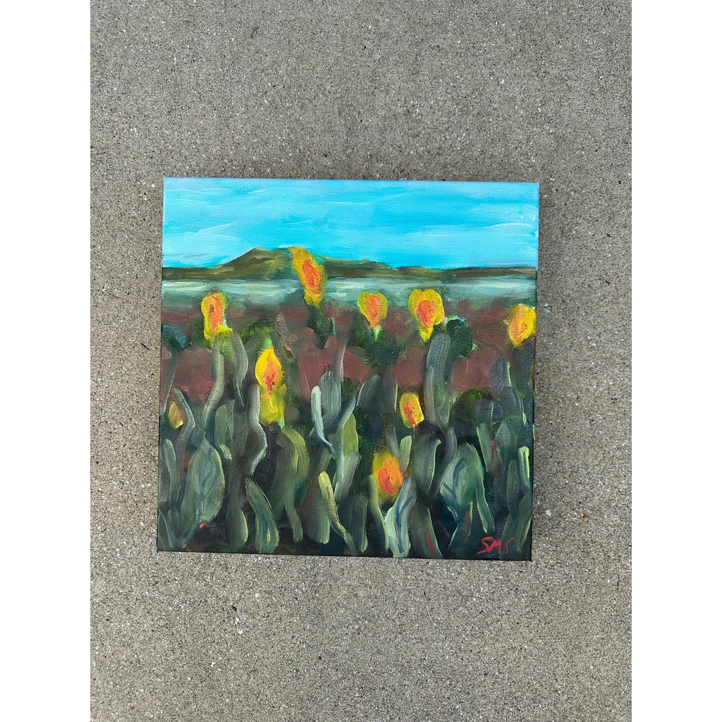 'Applauding the Sun, Part II' 12X12 Inches, Oil on Gallery Wrapped Canvas