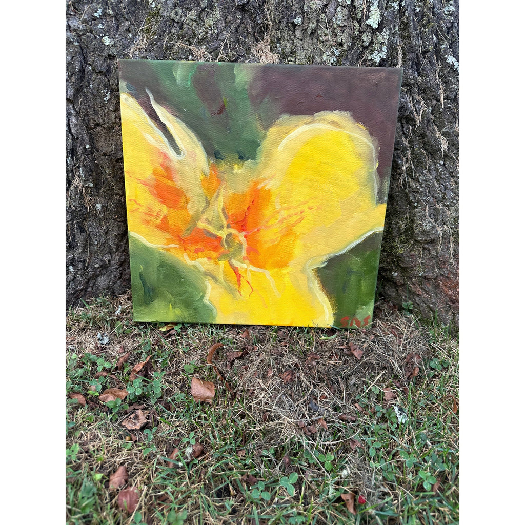 Original Oil Painting 'Applauding the Sun, Part IV' 12x12 inches on Gallery-wrapped Canvas
