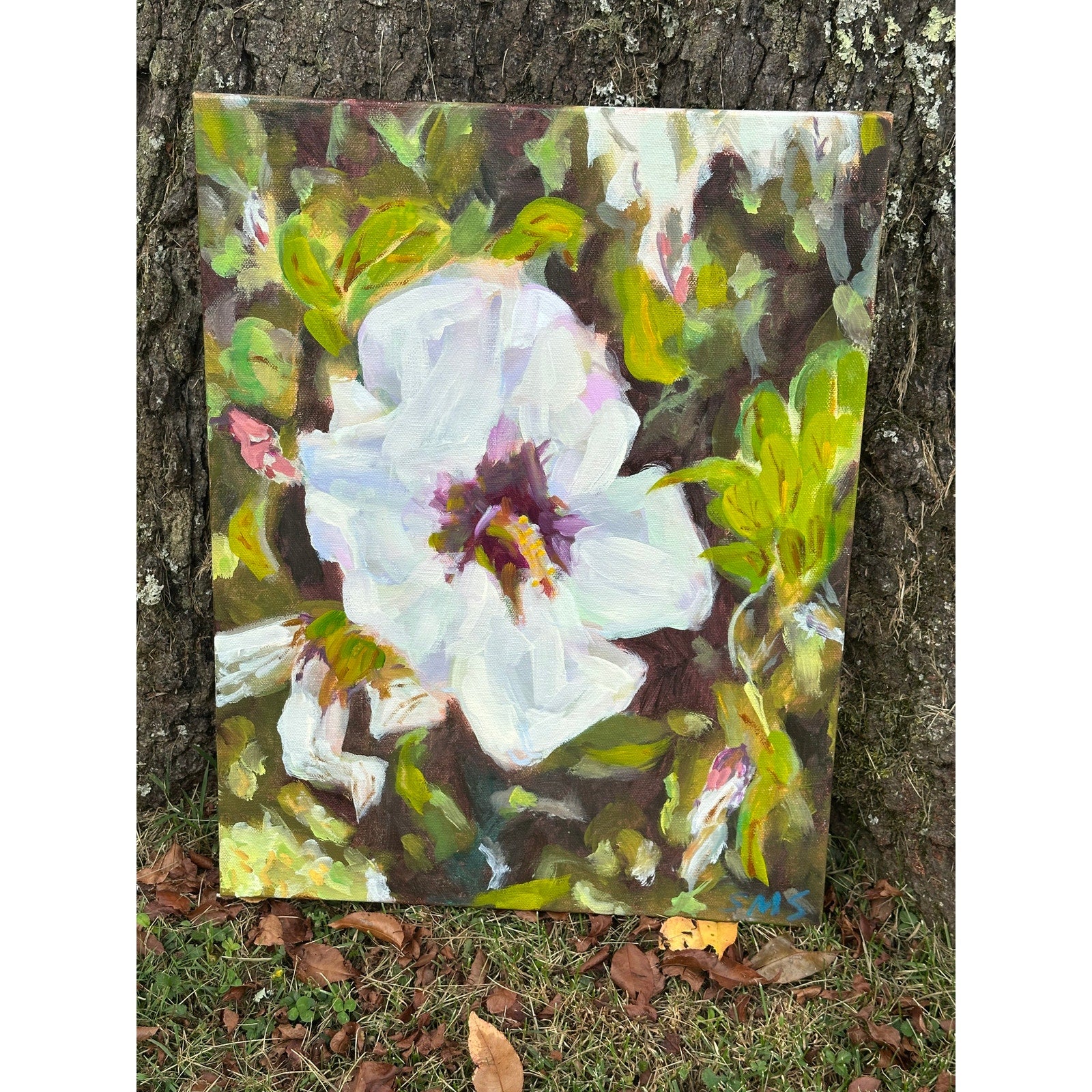 Original Oil Painting 'Waiting for Dusk' 14X18 inches on Gallery Wrapped Canvas