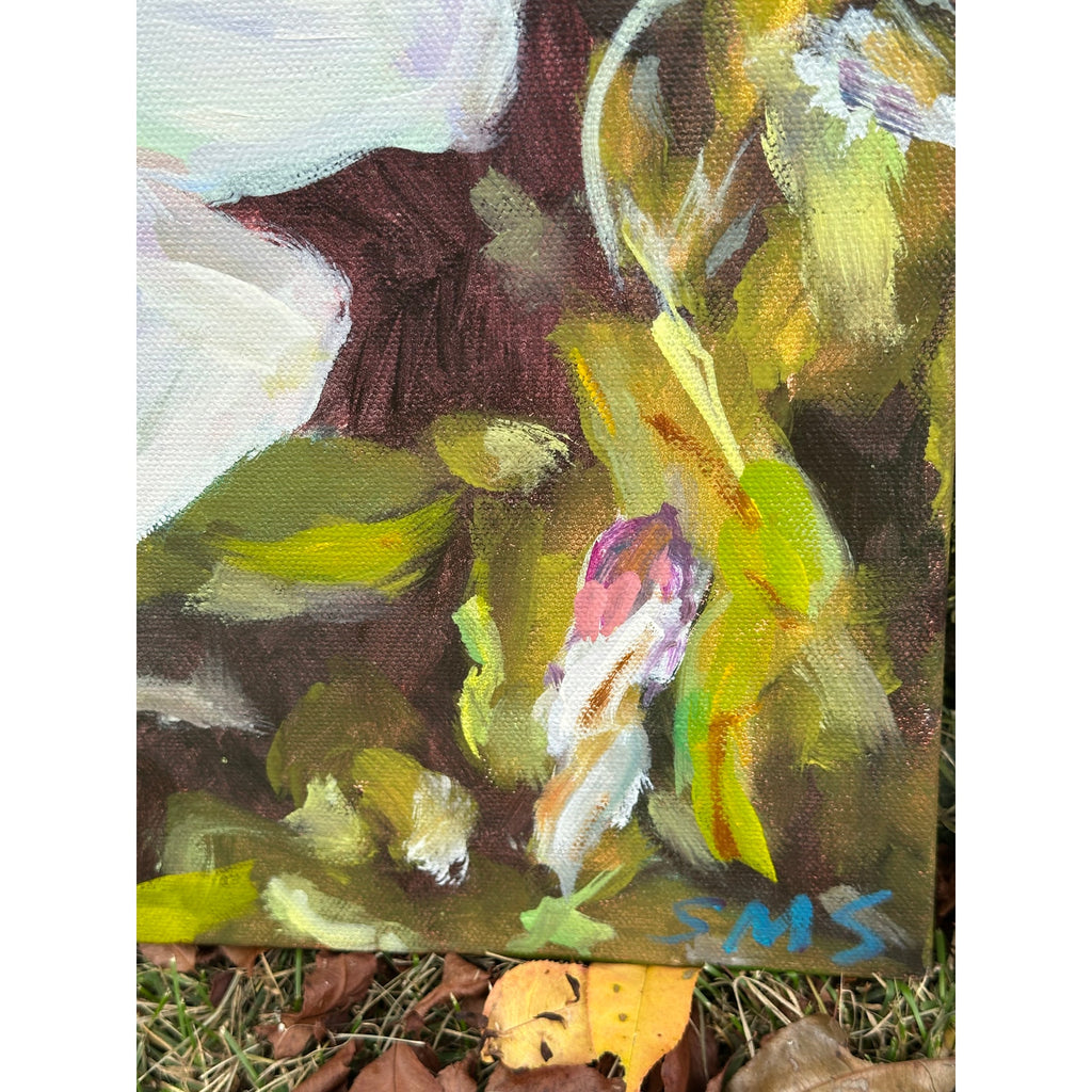 Original Oil Painting 'Waiting for Dusk' 14X18 inches on Gallery Wrapped Canvas