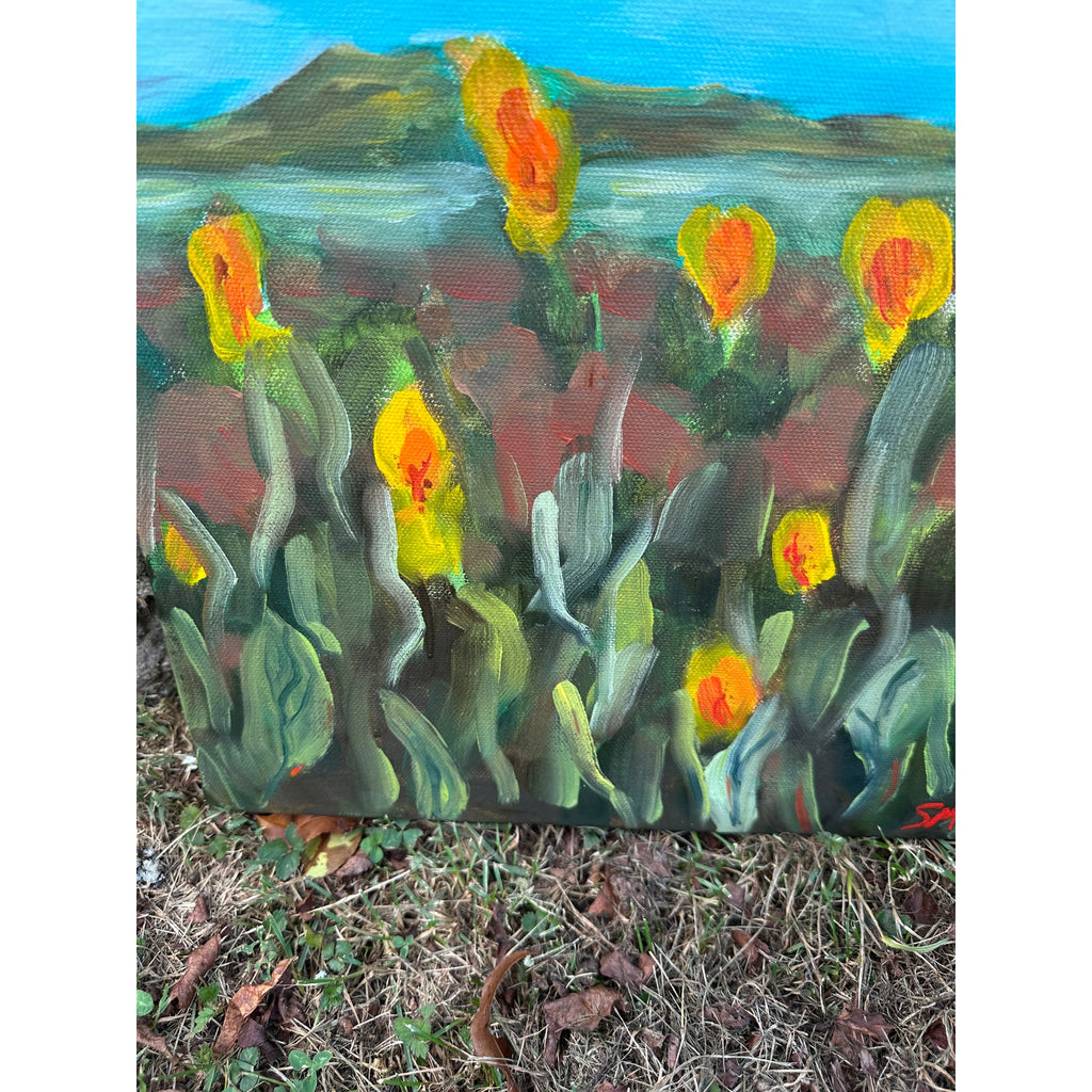 'Applauding the Sun, Part II' 12X12 Inches, Oil on Gallery Wrapped Canvas