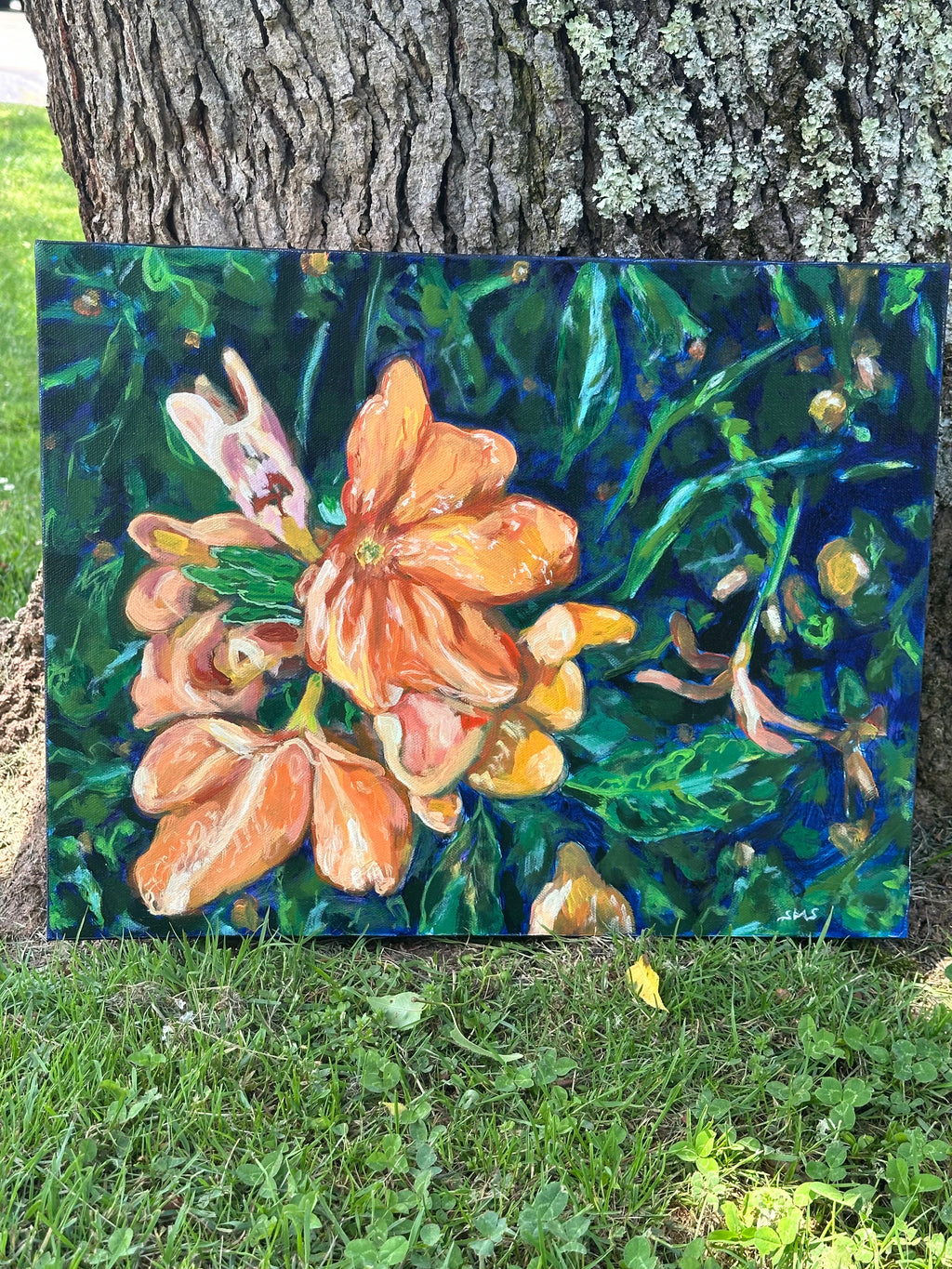 Original Oil Painting 'Dusk on St. Armand's' 14x18 inches on Stretched Gallery Wrapped Canvas