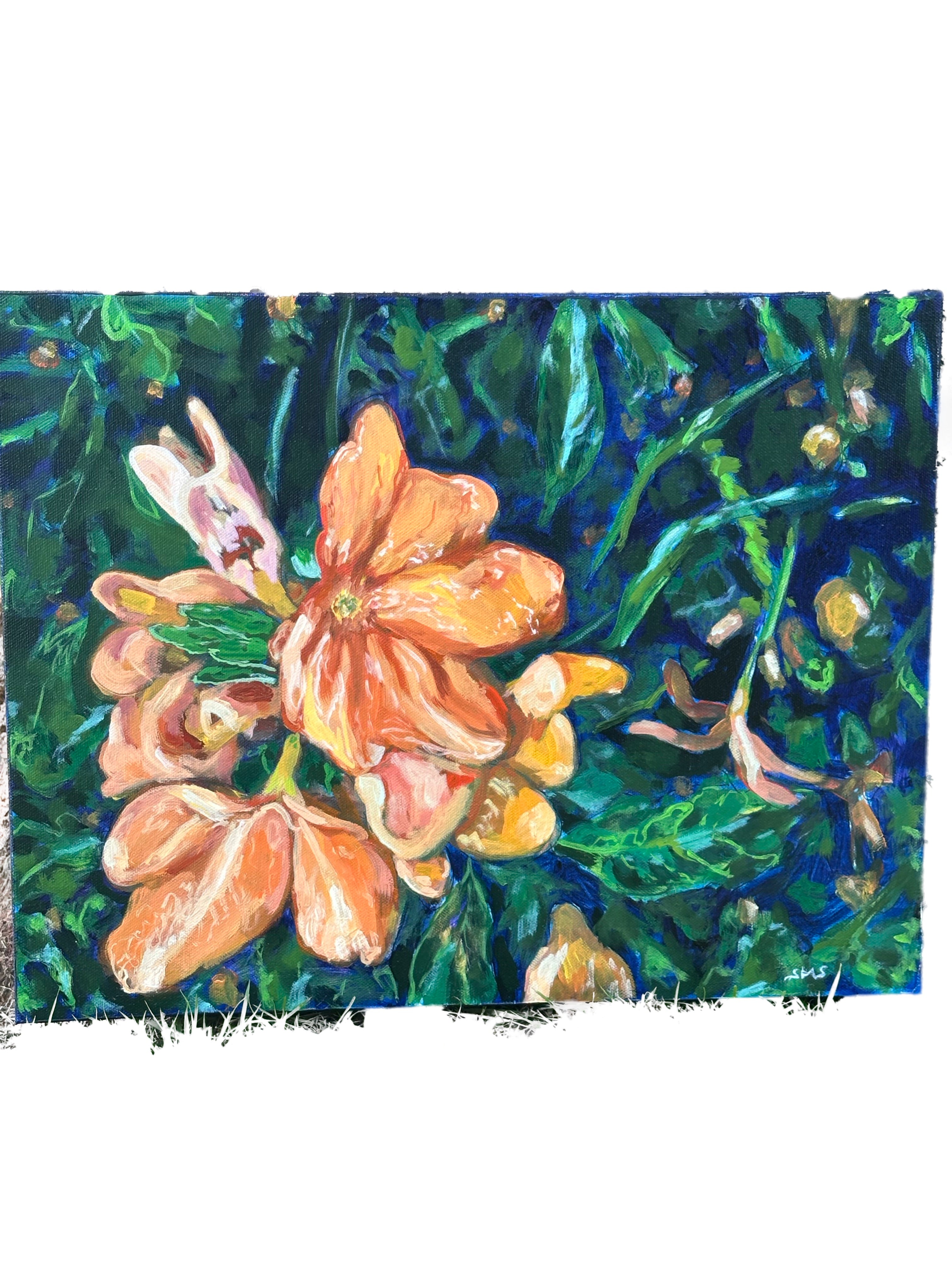 Original Oil Painting 'Dusk on St. Armand's' 14x18 inches on Stretched Gallery Wrapped Canvas