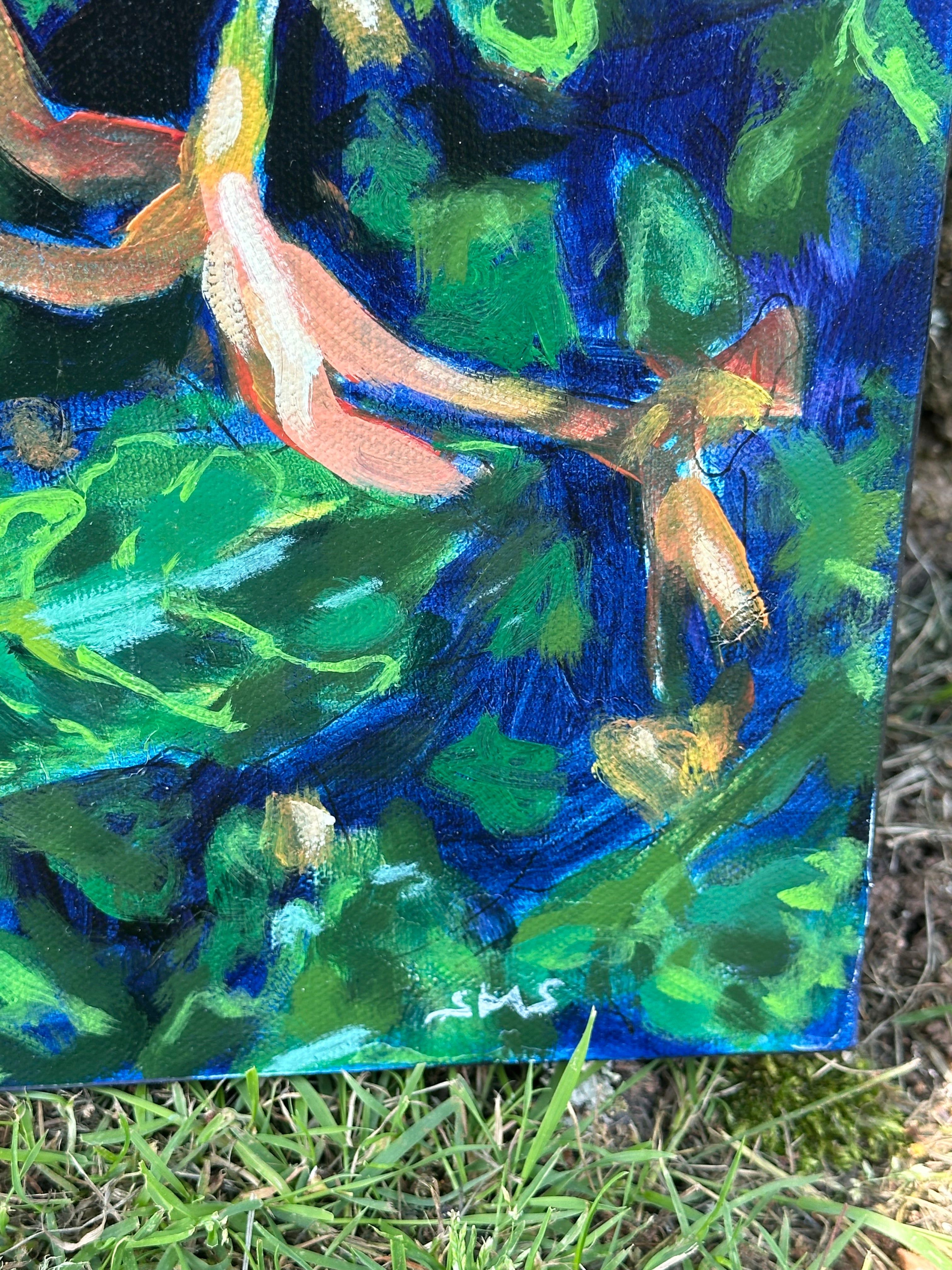 Original Oil Painting 'Dusk on St. Armand's' 14x18 inches on Stretched Gallery Wrapped Canvas