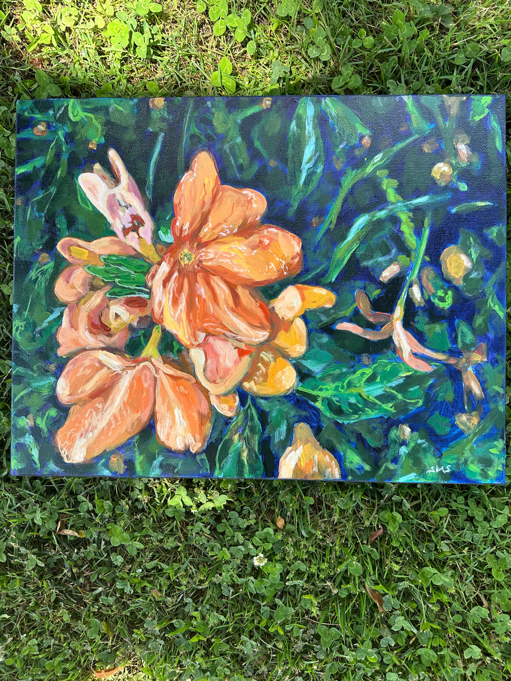 Original Oil Painting 'Dusk on St. Armand's' 14x18 inches on Stretched Gallery Wrapped Canvas