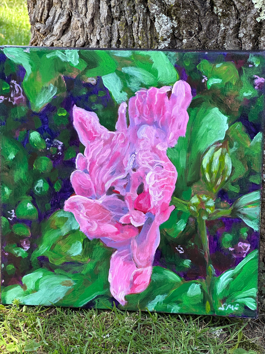 Original Oil Painting 'Opening into the Dusk' 12X12 inches on Gallery-Wrapped Canvas