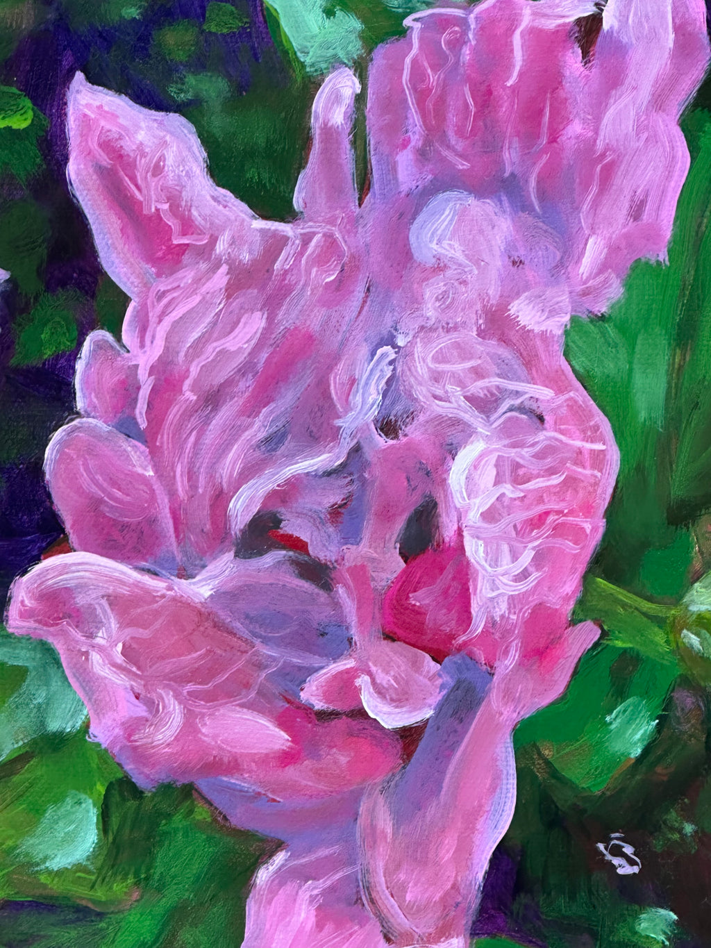 Original Oil Painting 'Opening into the Dusk' 12X12 inches on Gallery-Wrapped Canvas