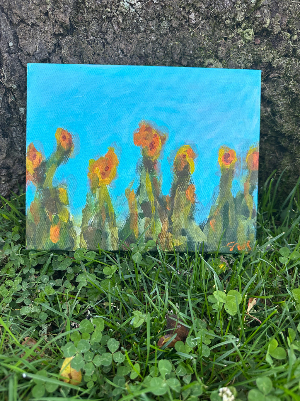 Original Oil Painting on Gallery Wrapped Canvas 'Lilies Sunning on Lake Sinclair #1' 8X10 inches