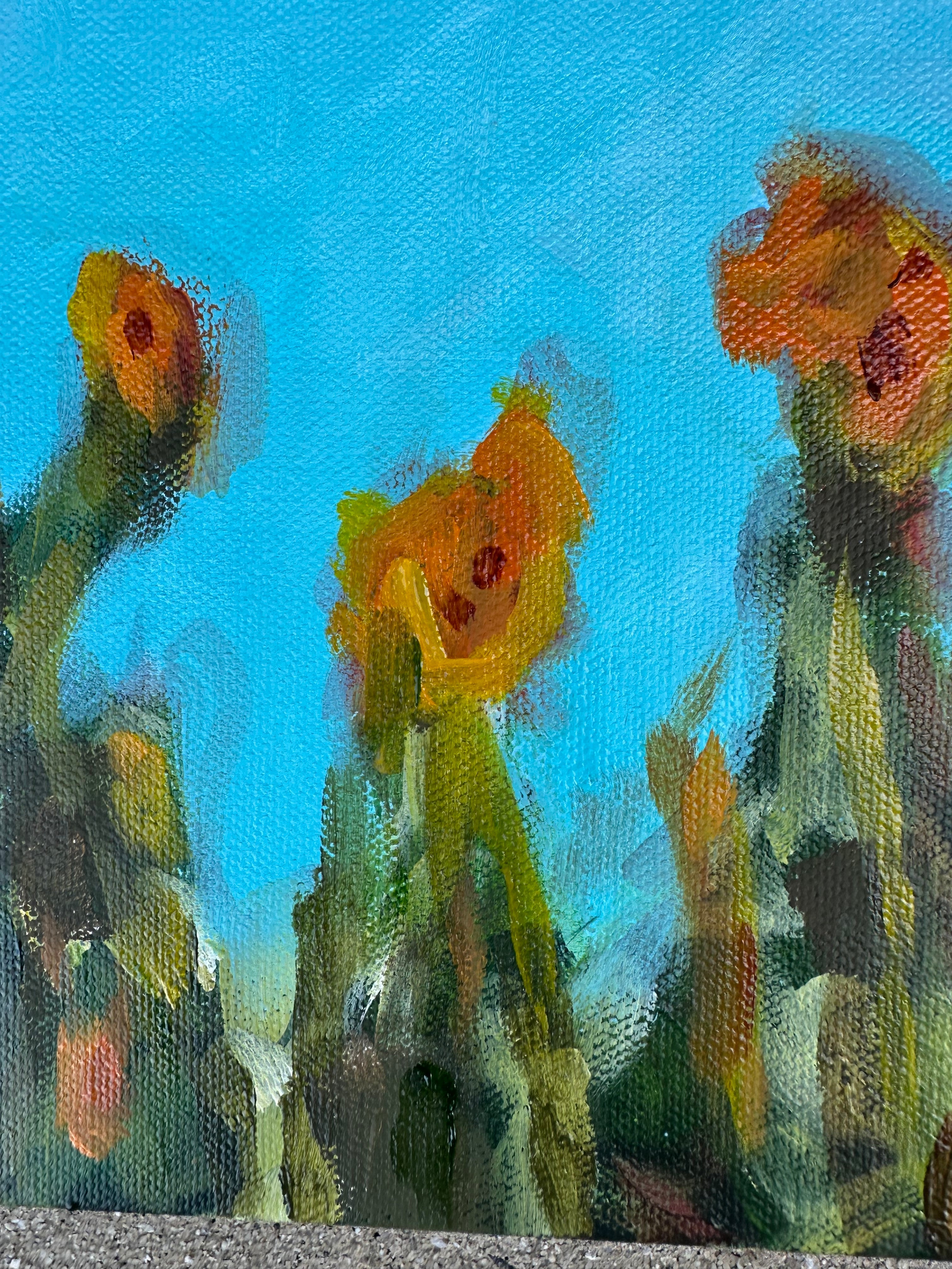 Original Oil Painting on Gallery Wrapped Canvas 'Lilies Sunning on Lake Sinclair #1' 8X10 inches