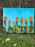 Original Oil Painting 'Lilies Sunning on Lake SInclair II' 8X10 inches on Gallery-Wrapped Canvas