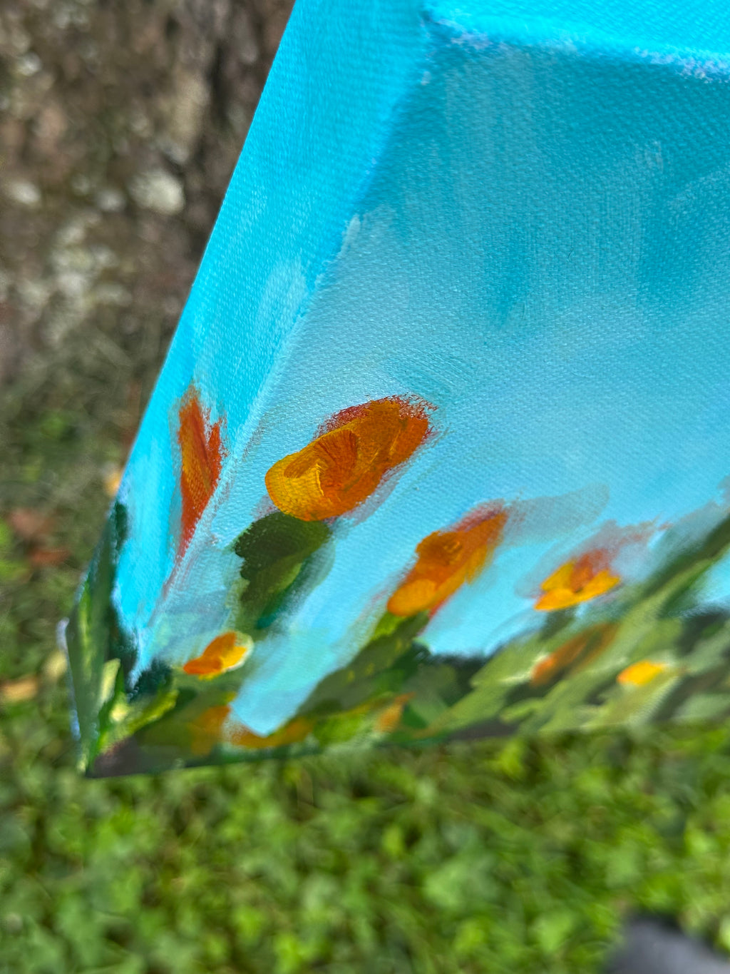 Original Oil Painting 'Lilies Sunning on Lake SInclair II' 8X10 inches on Gallery-Wrapped Canvas