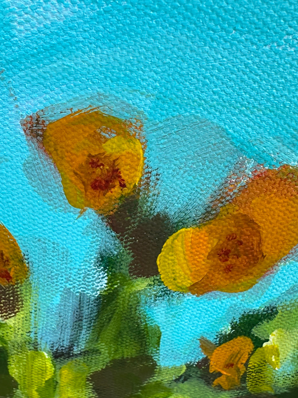 Original Oil Painting 'Lilies Sunning on Lake Sinclair III' 8X10 Inches on Gallery-Wrapped Canvas