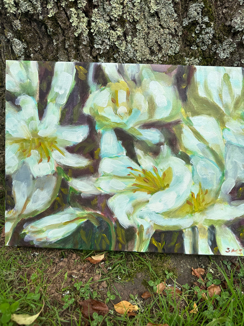 Original Oil Painting on Canvas 'Casablanca Lilies Study #2' 12X16 inches