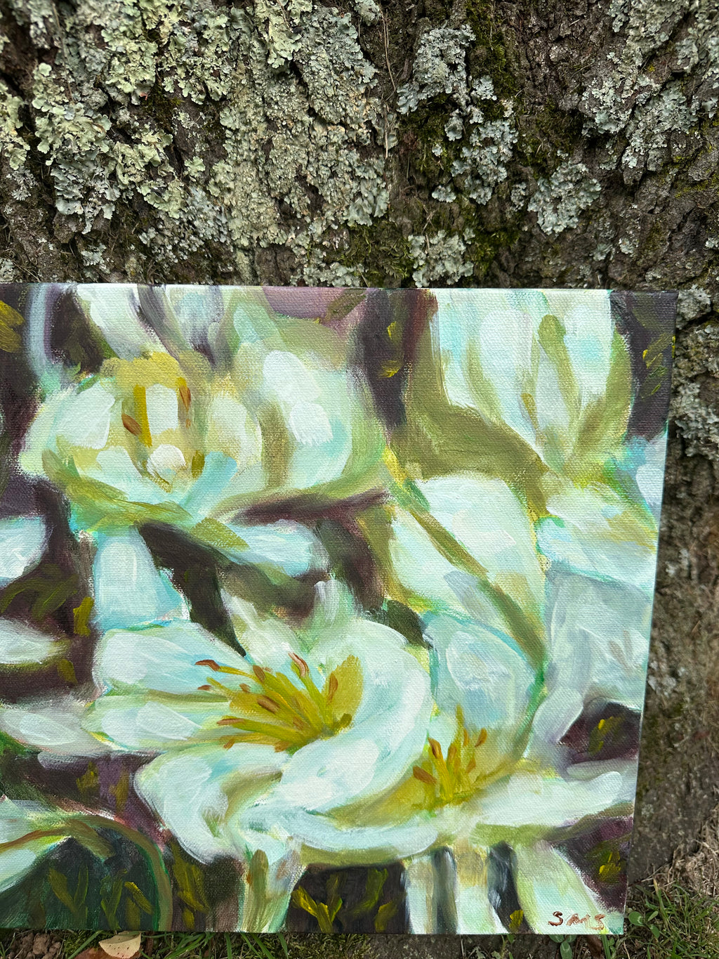 Original Oil Painting on Canvas 'Casablanca Lilies Study #2' 12X16 inches