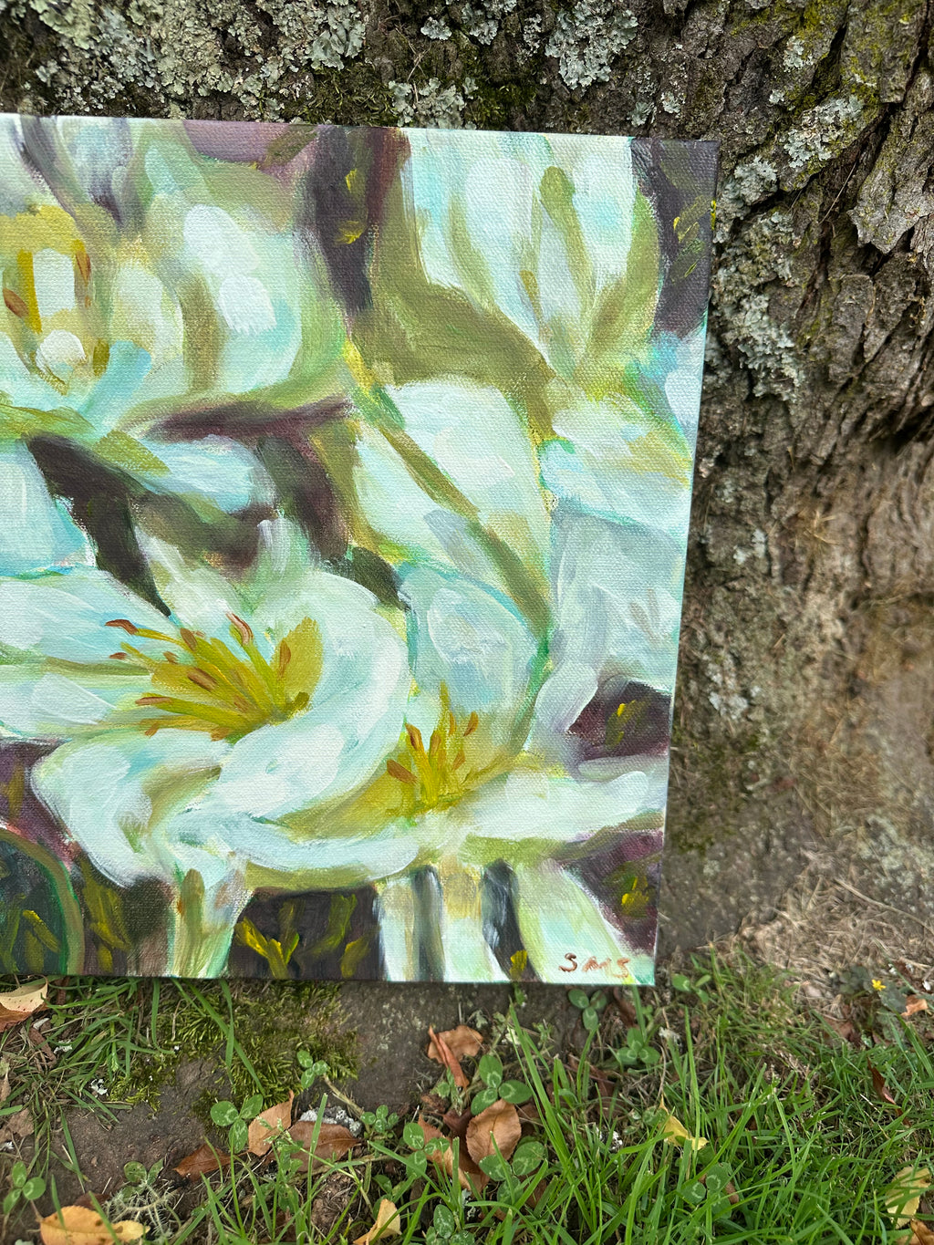 Original Oil Painting on Canvas 'Casablanca Lilies Study #2' 12X16 inches