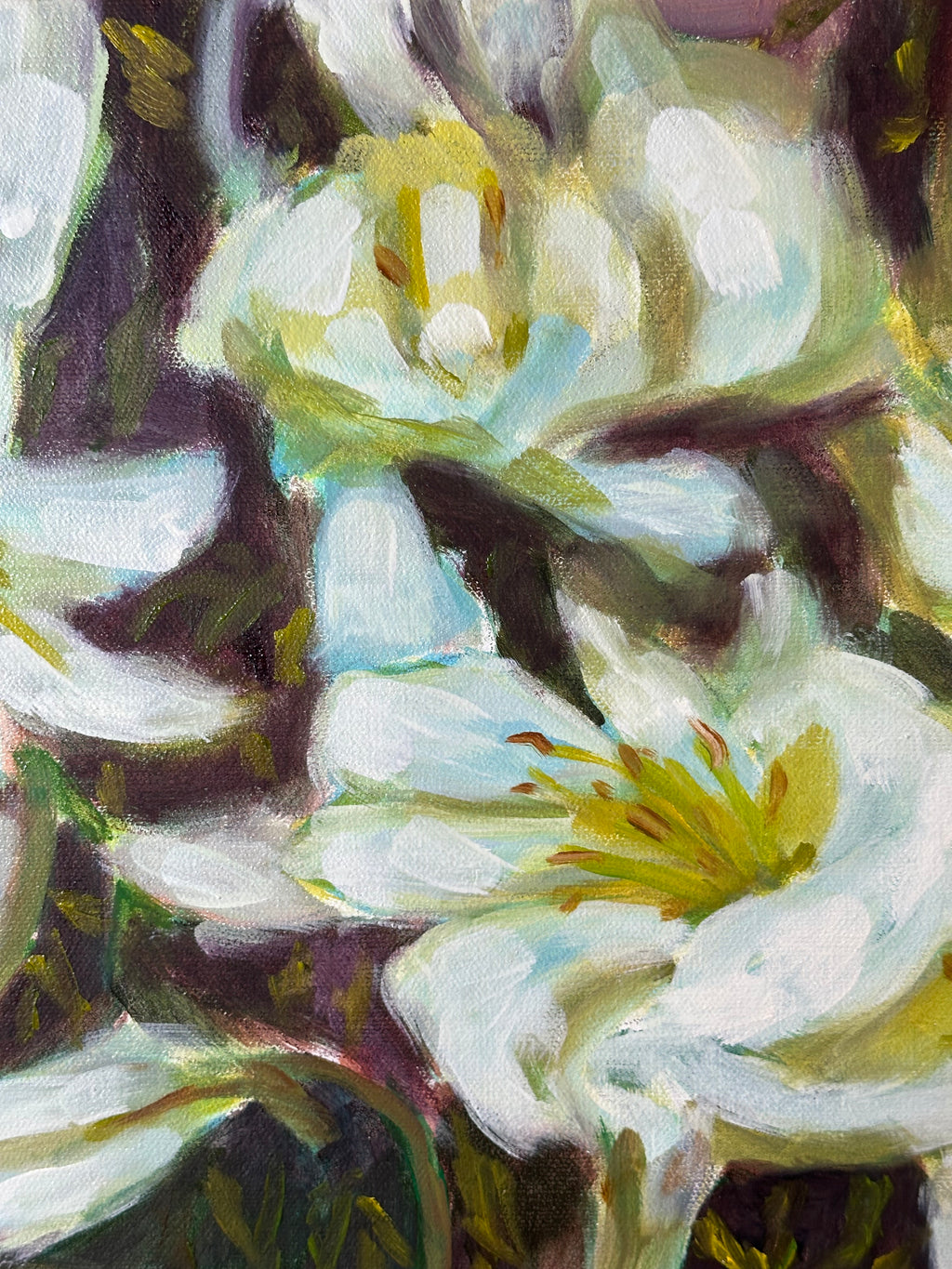 Original Oil Painting on Canvas 'Casablanca Lilies Study #2' 12X16 inches