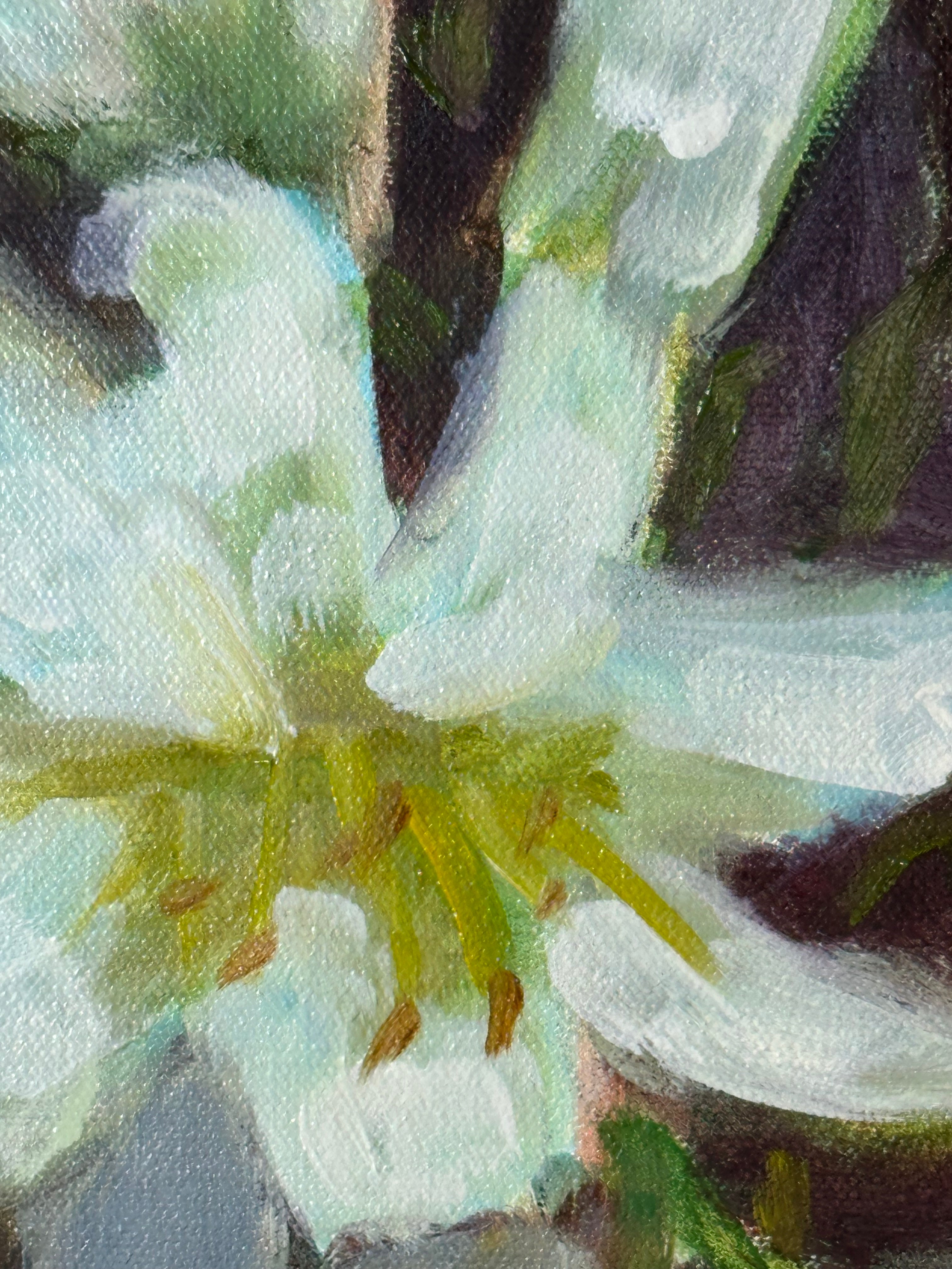 Original Oil Painting on Canvas 'Casablanca Lilies Study #2' 12X16 inches