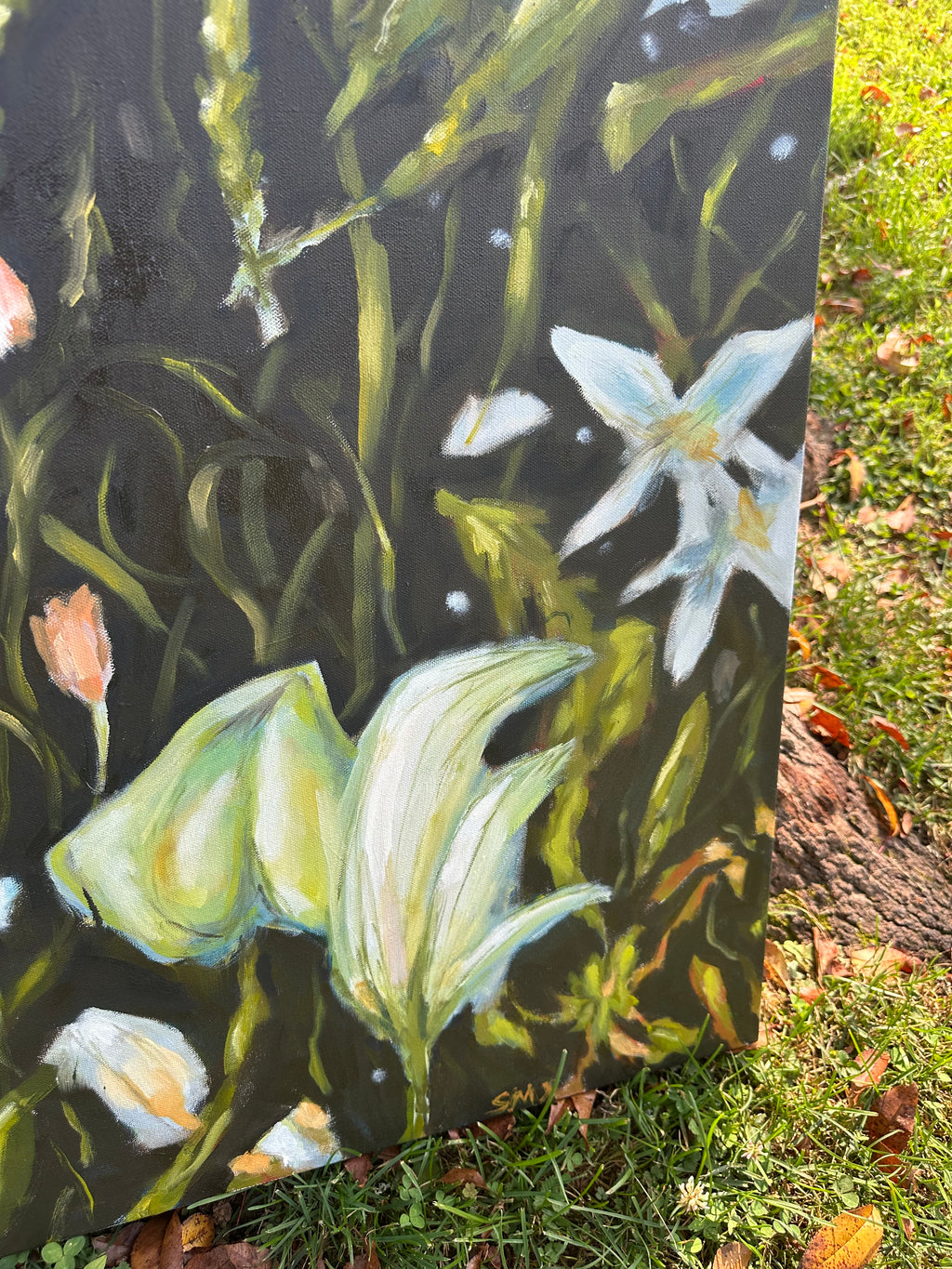 Oil on Canvas 'Dreaming in Moonlight' 30x40 Inches