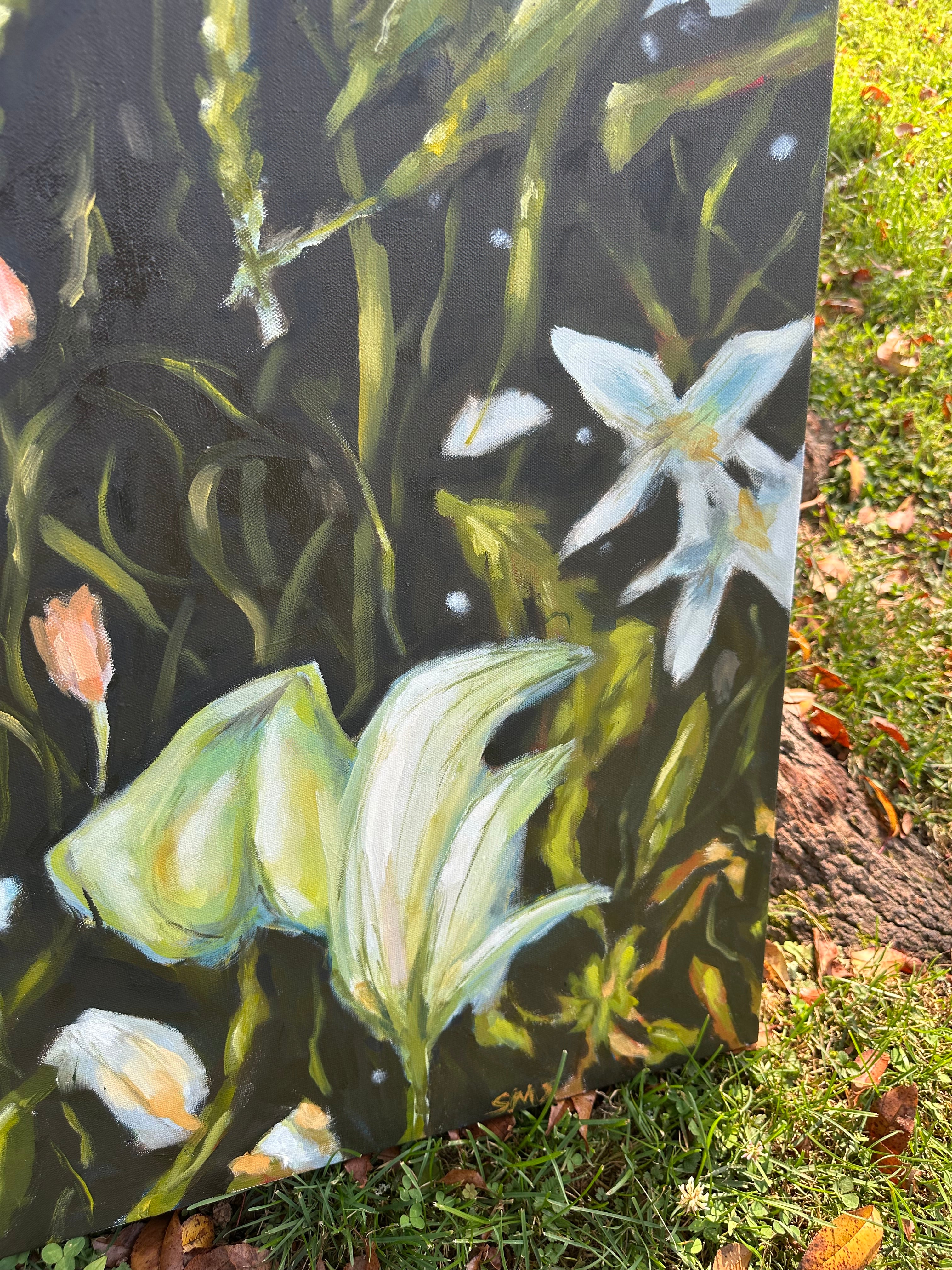 Oil on Canvas 'Dreaming in Moonlight' 30x40 Inches