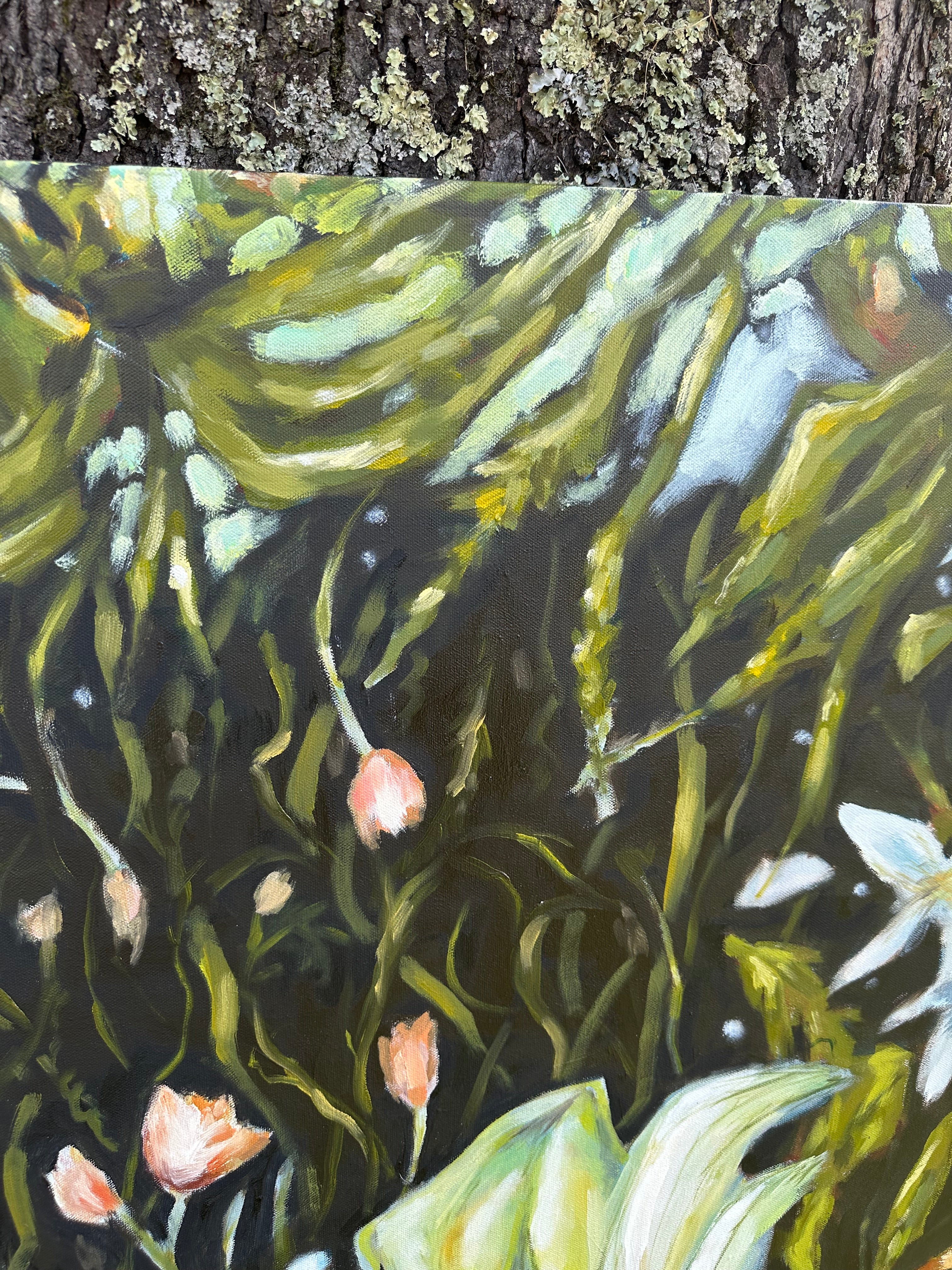 Oil on Canvas 'Dreaming in Moonlight' 30x40 Inches