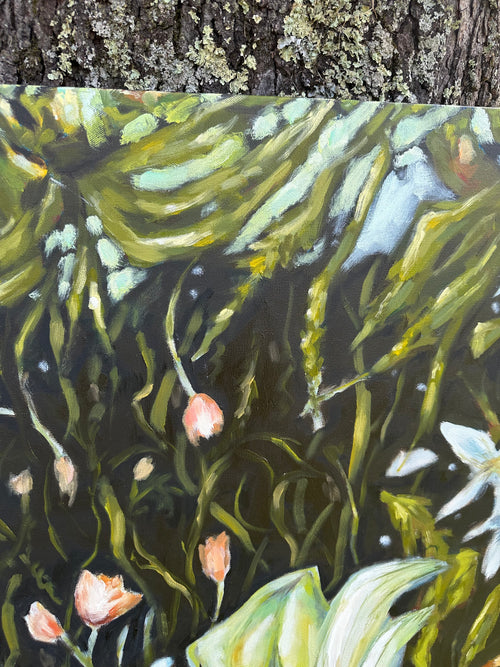 Oil on Canvas 'Dreaming in Moonlight' 30x40 Inches