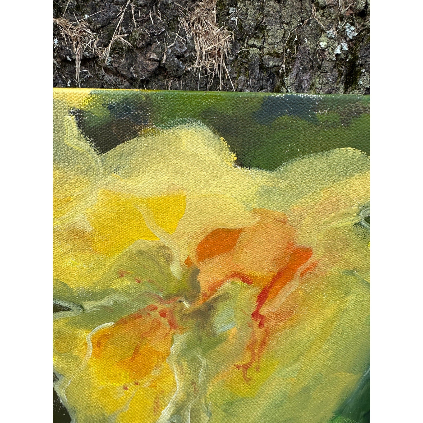 Applauding the Sun, Part III, Oil on Gallery-wrapped Canvas 2X12 inches