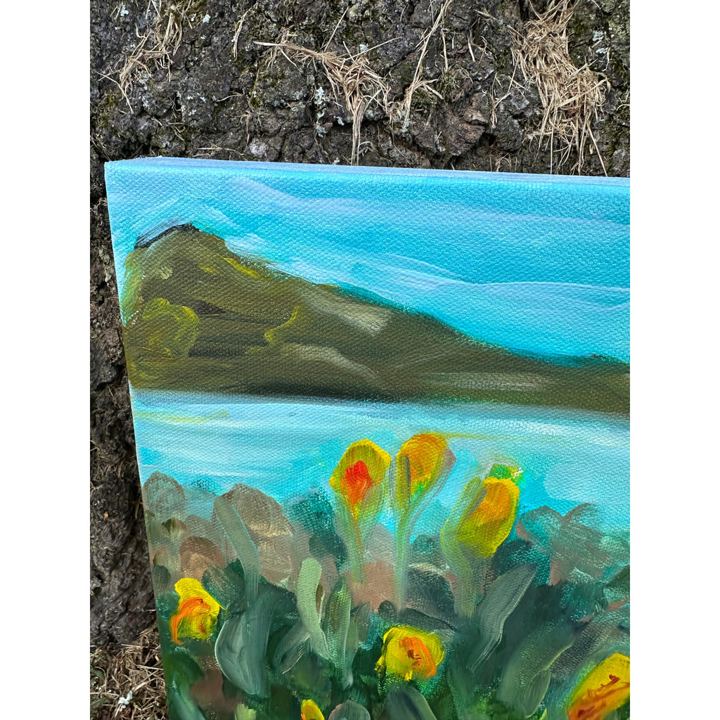 OOAK Original Oil on Canvas 'Applauding the Sun, Part I' 12X12 inches