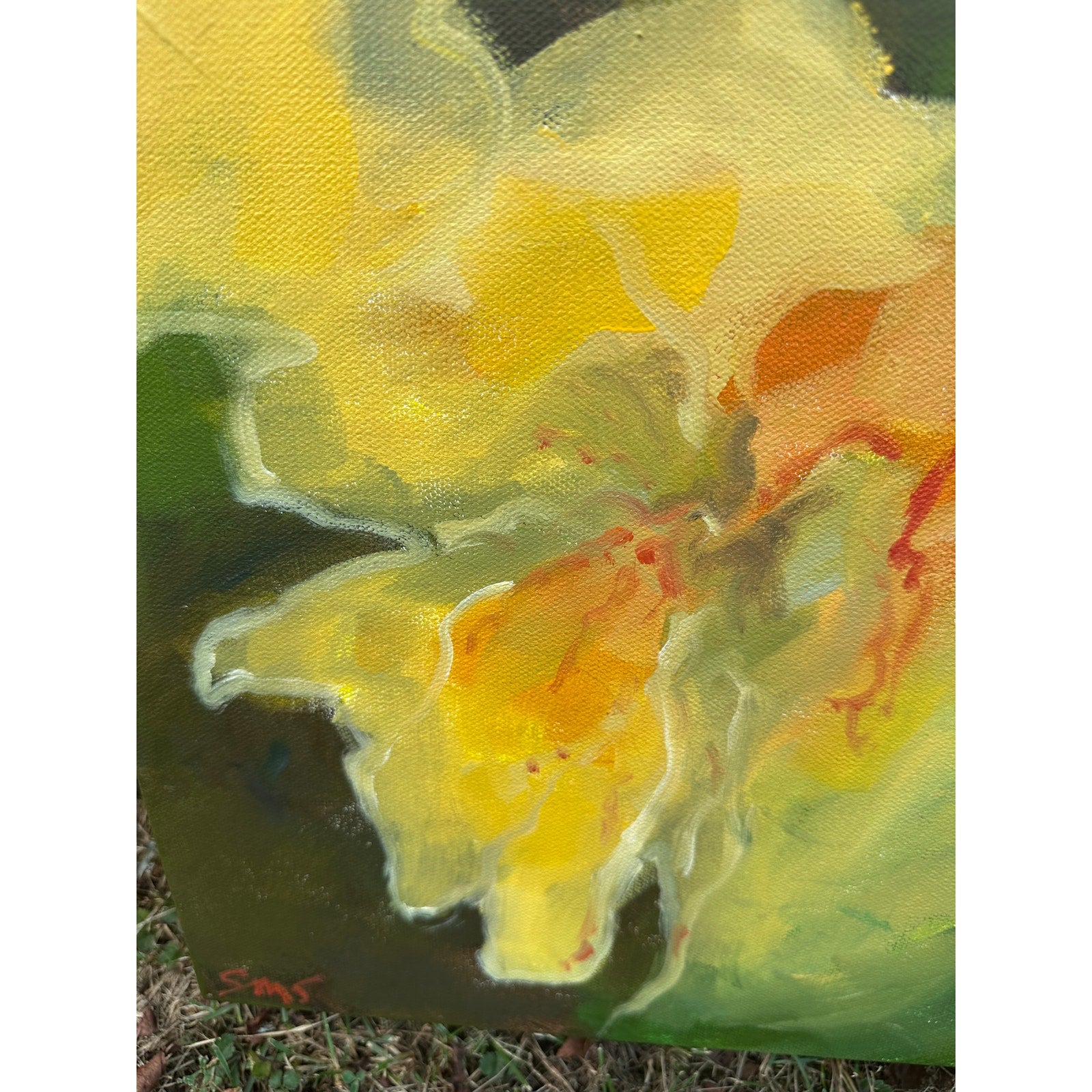 Applauding the Sun, Part III, Oil on Gallery-wrapped Canvas 2X12 inches