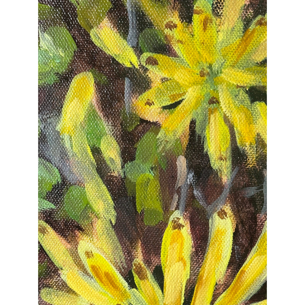 Original Oil Painting 'Little Fireworks Flowers' 11X14 inches on Gallery Wrapped Canvas